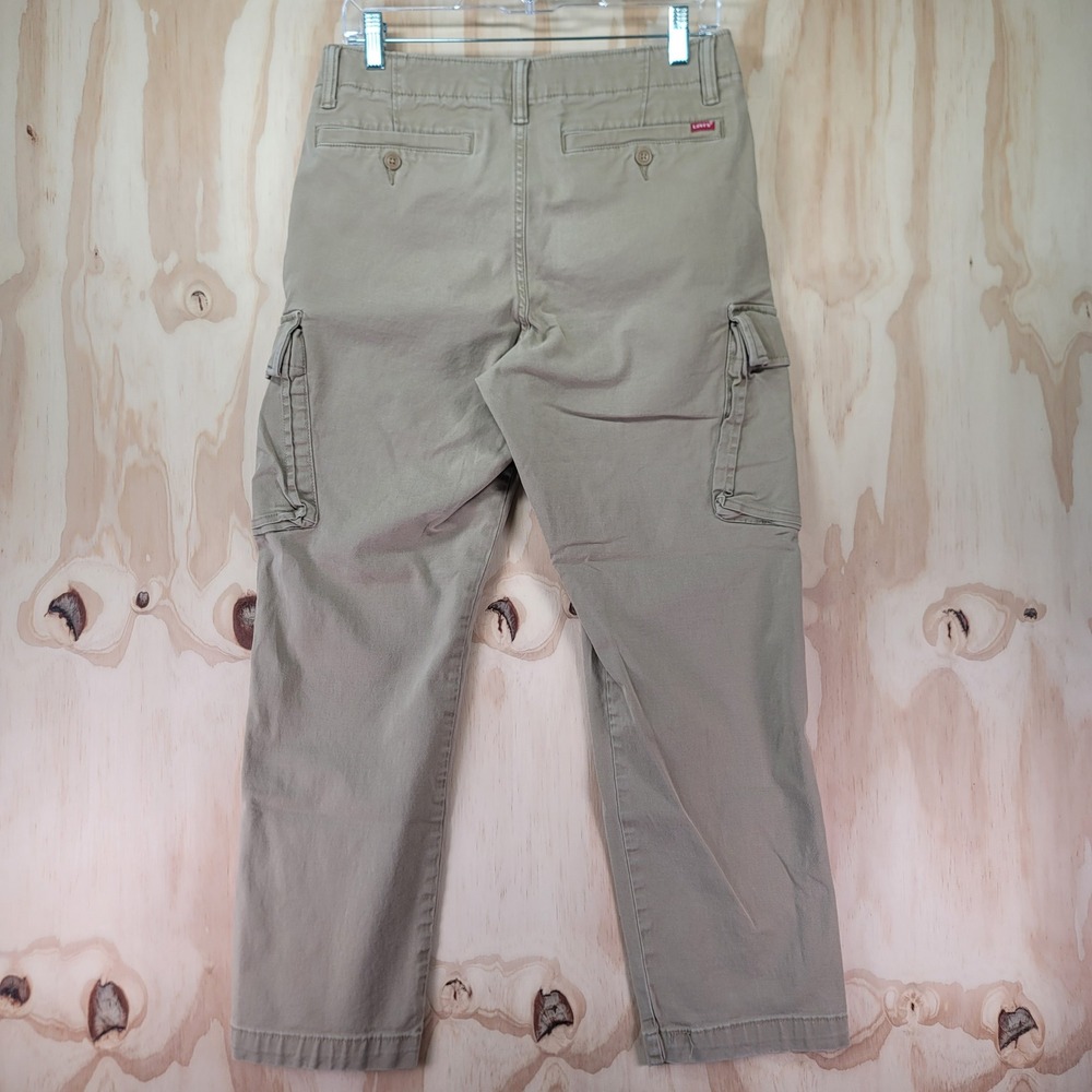 Levi's XX Cargo Taper Men 30x27.5 Khaki Excellent Tapered Stretch Pants - Picture 3 of 8
